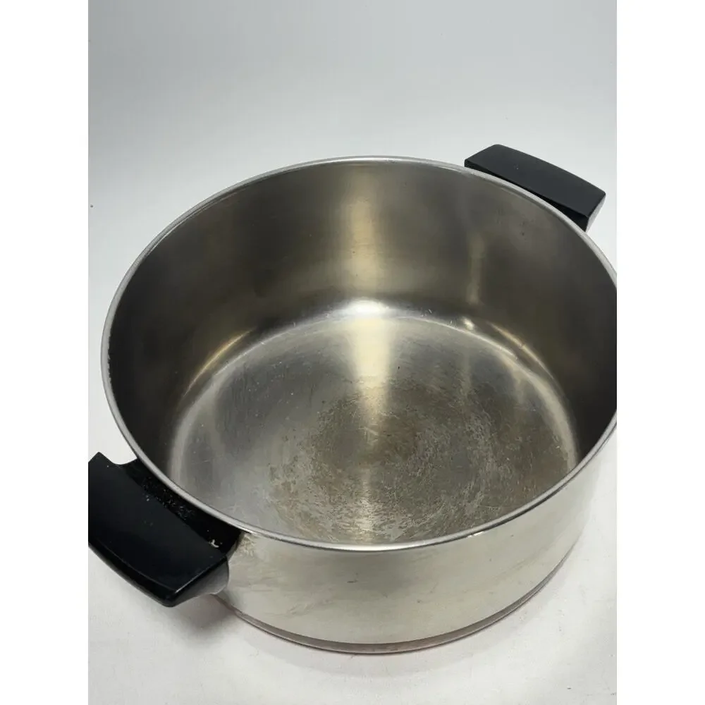Vintage Revere Ware 4.5 Qt Copper Bottom Stock Pot Dutch Oven w Lid 4 1/2 Qt USA